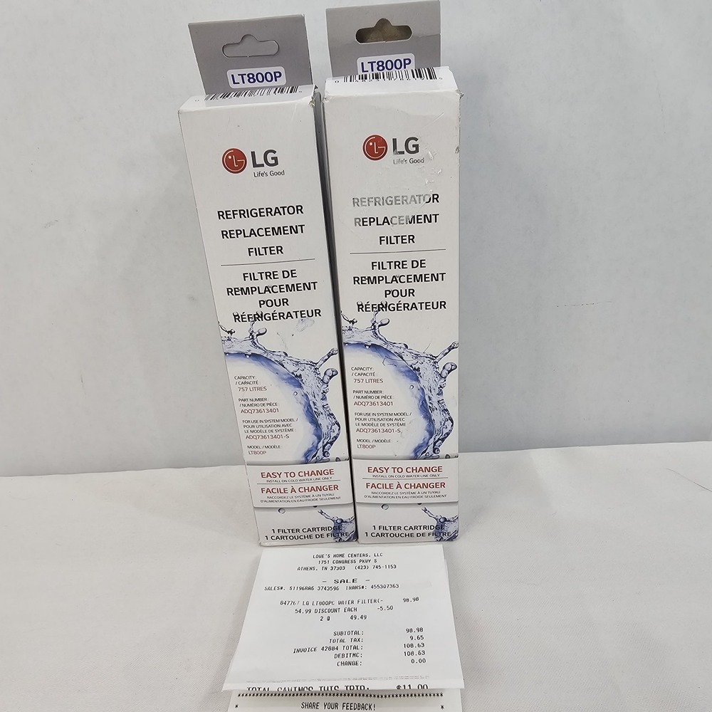 2 PACK LT800P Fits  L*G LT800P  Replacement New Refrigerator Water Filters